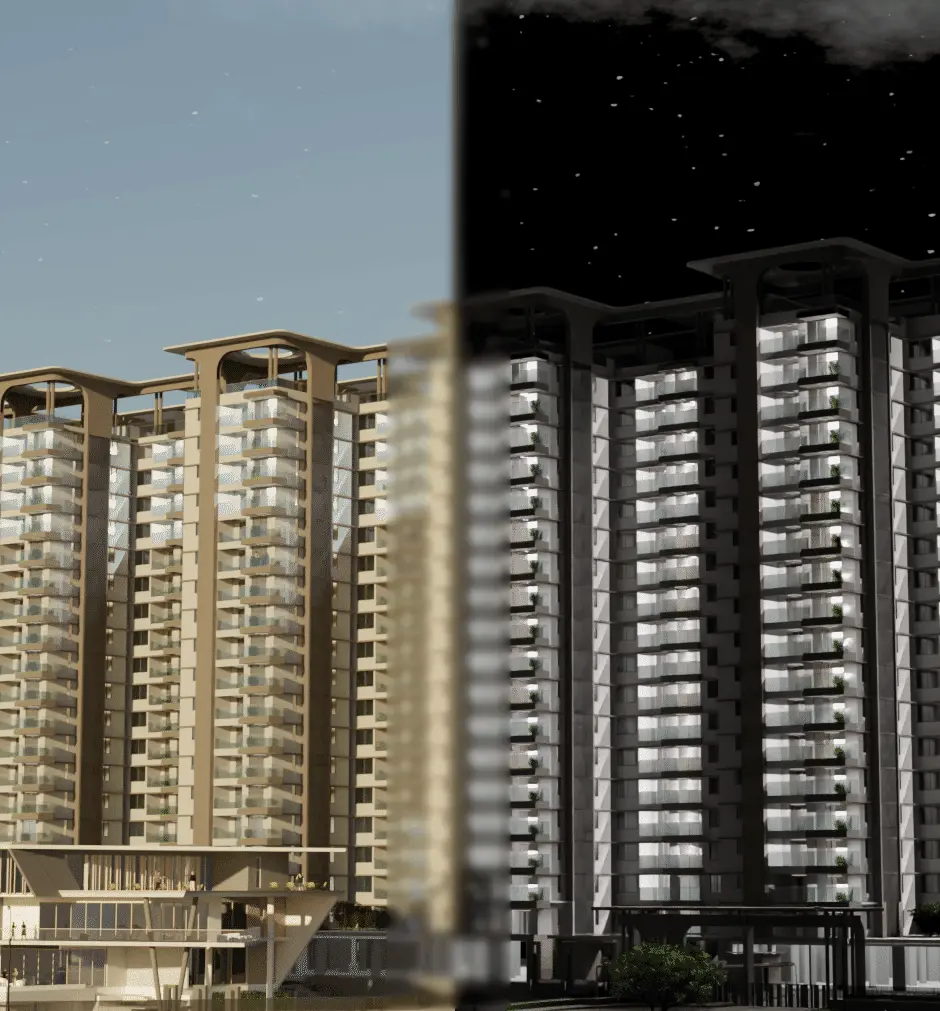 Day and night property visualization